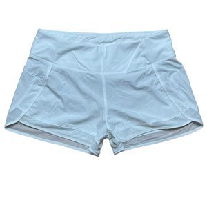 CALIA Anywhere Athletic Shorts Women's White High Rise Mesh Trim Regular Fit M